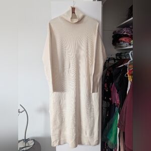Babaton Cream Turtleneck Dress